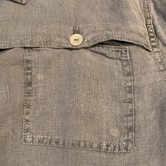 Willow 100% Linen Lagenlook Long Sleeve Layering Top - Picture 8 of 16